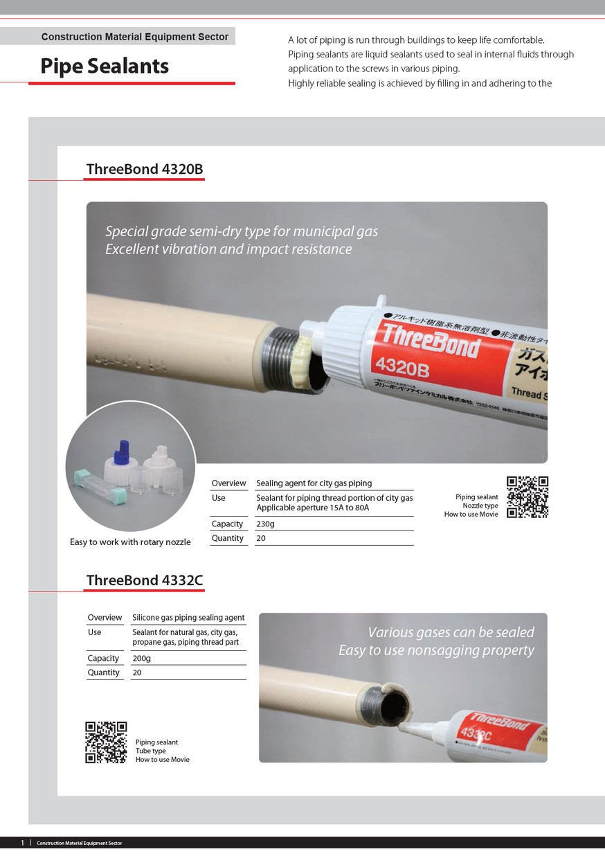 Gas Piping Facility & Construction Material  - ThreeBond Vietnam